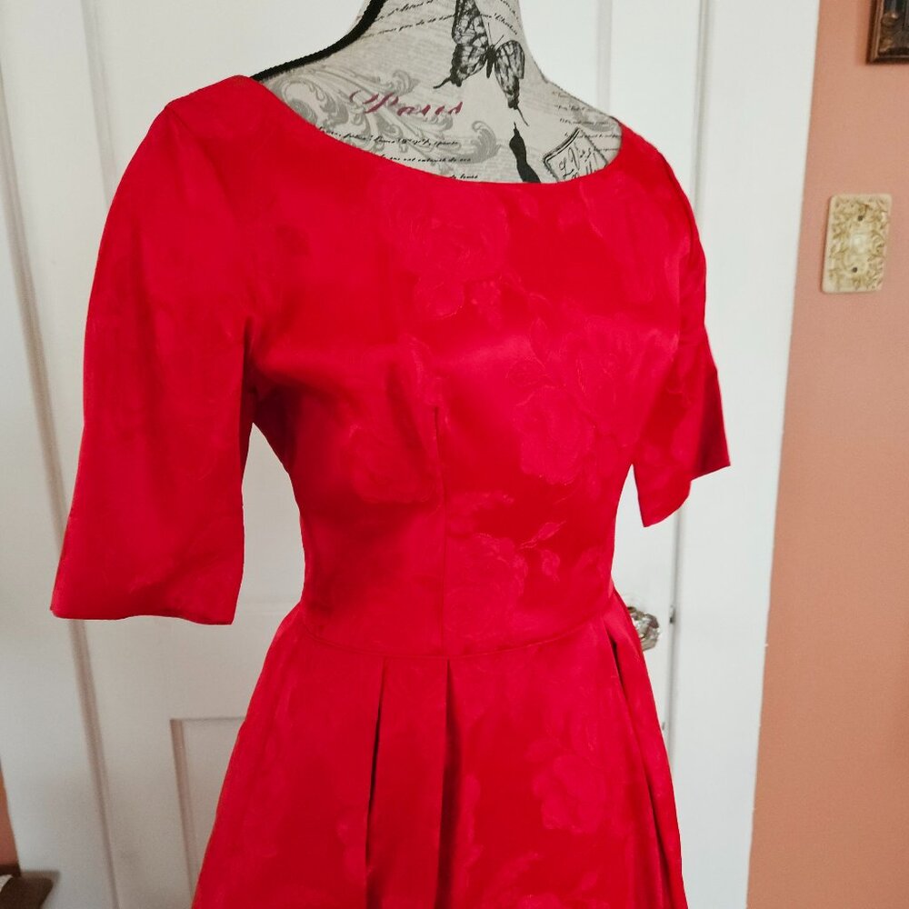 Vintage 60's Holiday Brocade Dress 8